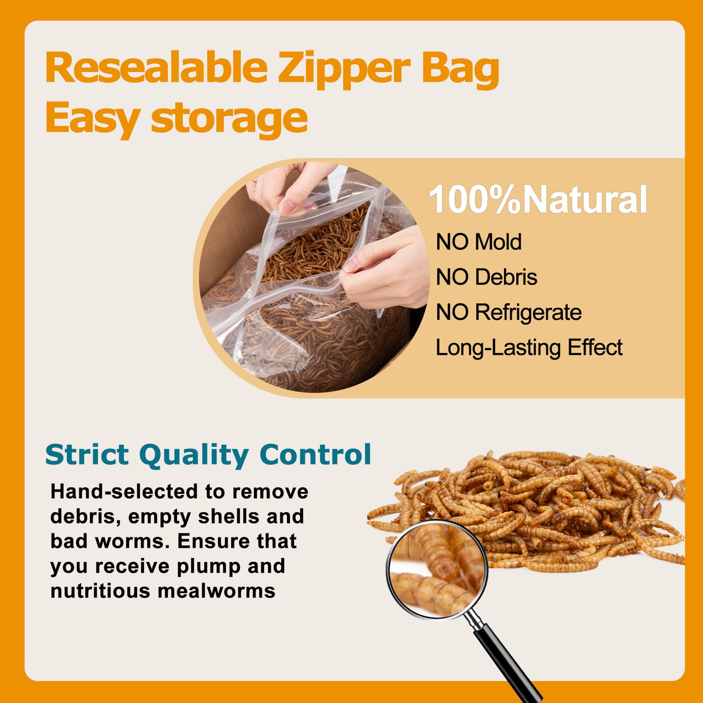 HATORTOP 5LB MealWorms for Chickens Treats Bulk